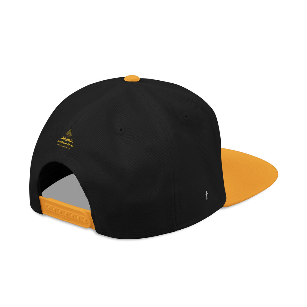 Embroidered 'Stoked' Snapback Hat — Black & Charcoal Skate Cap
