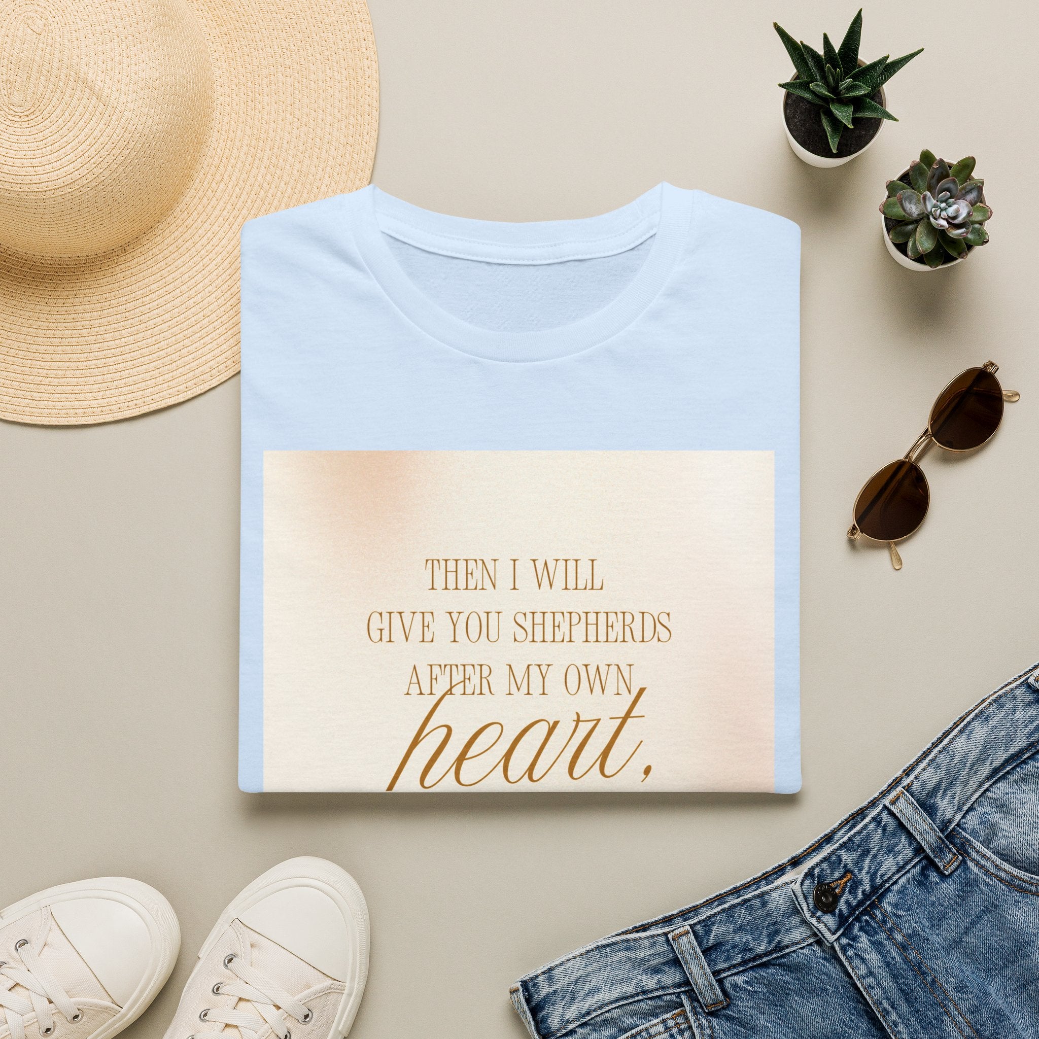 Christian Scripture T‑Shirt — “Then I Will Give You Shepherds After My Own Heart” Inspirational Tee