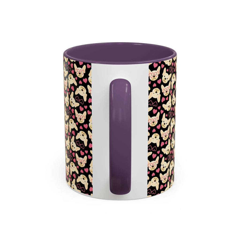 Cute Chihuahua Pattern Accent Coffee Mug — 11/15oz