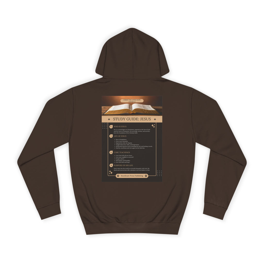 College Study Guide Hoodie — "Study Guide: Jesus" Inspirational Campus Pullover