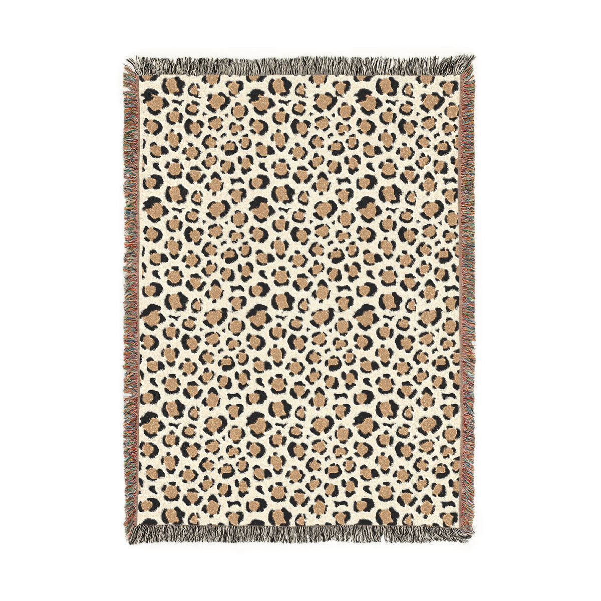 Leopard Print Woven Blanket – Cozy Animal Print Throw for Living Room & Bedroom