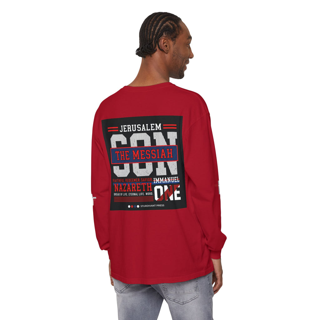 Christian Long Sleeve Tee — "The Messiah" Jerusalem Nazareth Design