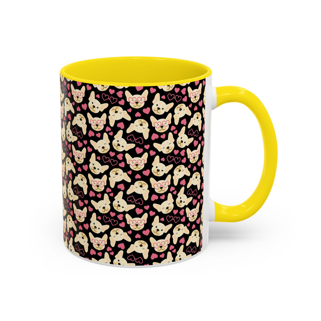 Cute Chihuahua Pattern Accent Coffee Mug — 11/15oz