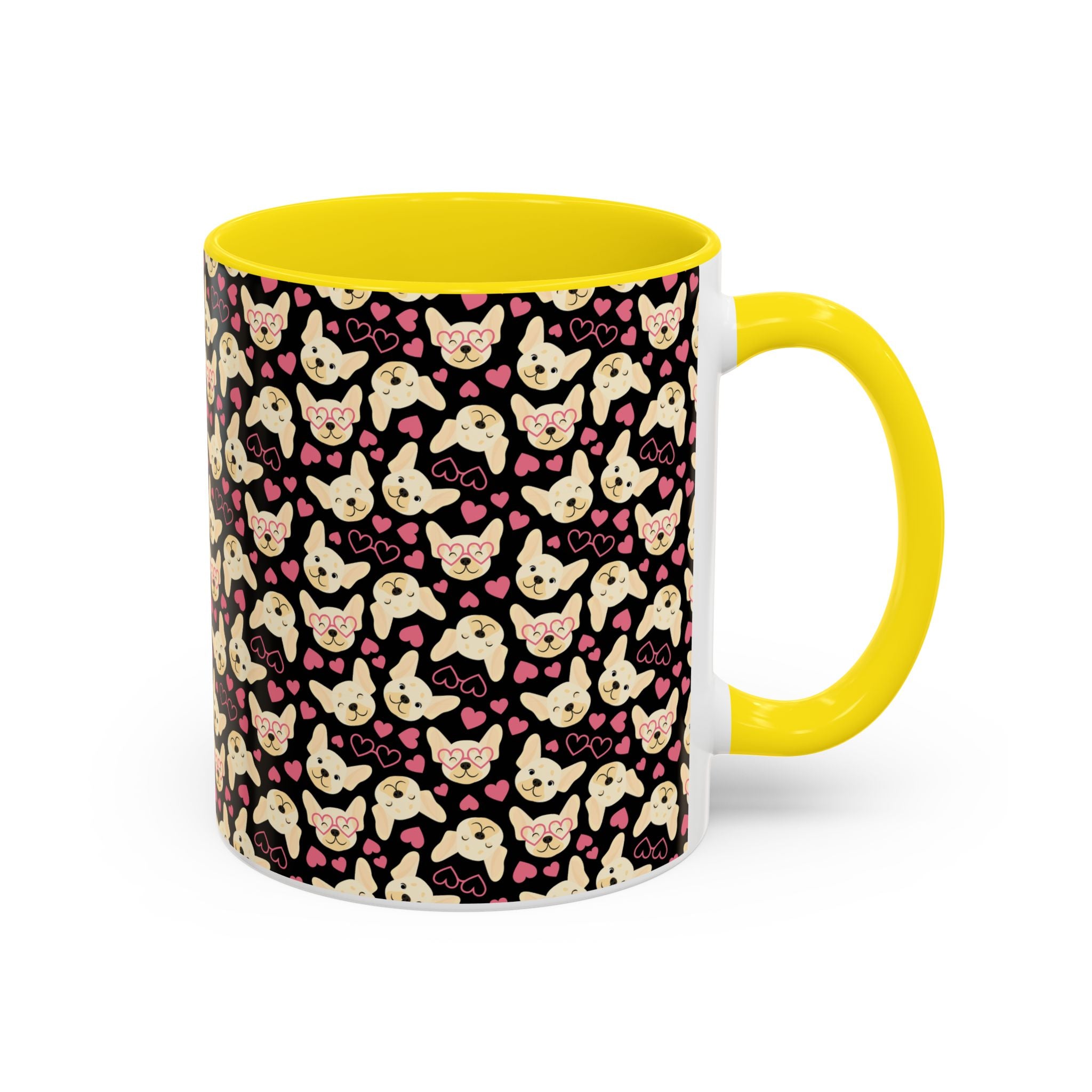 Cute Chihuahua Pattern Accent Coffee Mug — 11/15oz