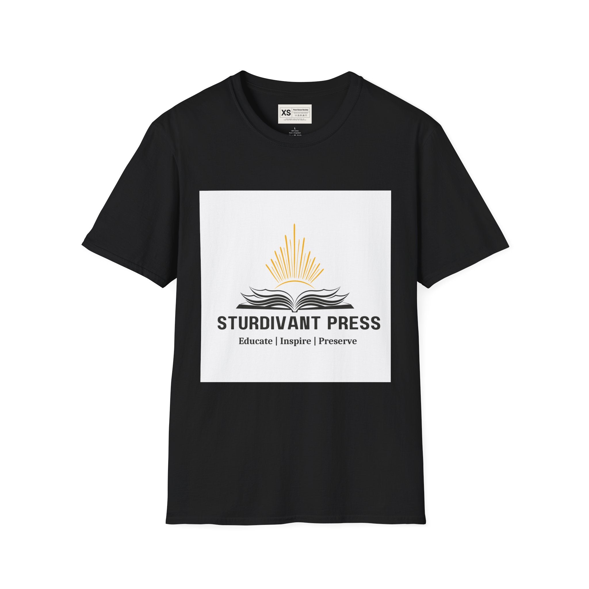 Minimal Lighthouse Logo T-Shirt — Coastal Nautical Graphic Tee