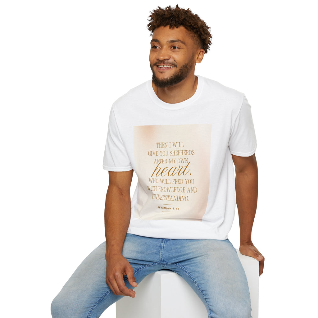 Christian Scripture T‑Shirt — “Then I Will Give You Shepherds After My Own Heart” Inspirational Tee