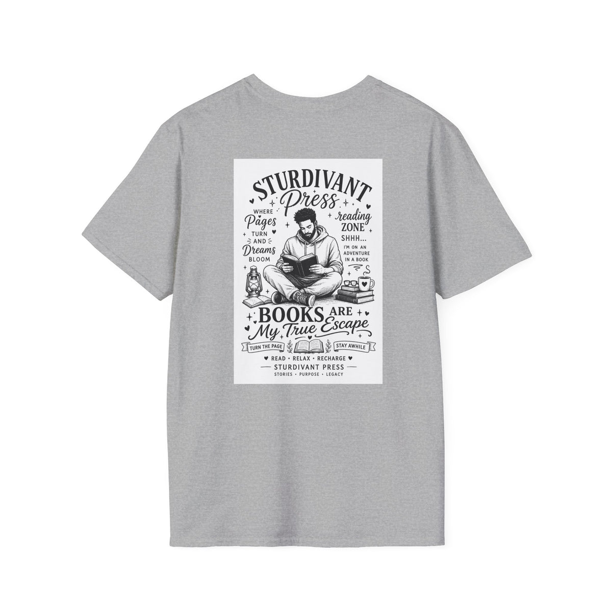 Minimal Lighthouse Logo T-Shirt — Coastal Nautical Graphic Tee