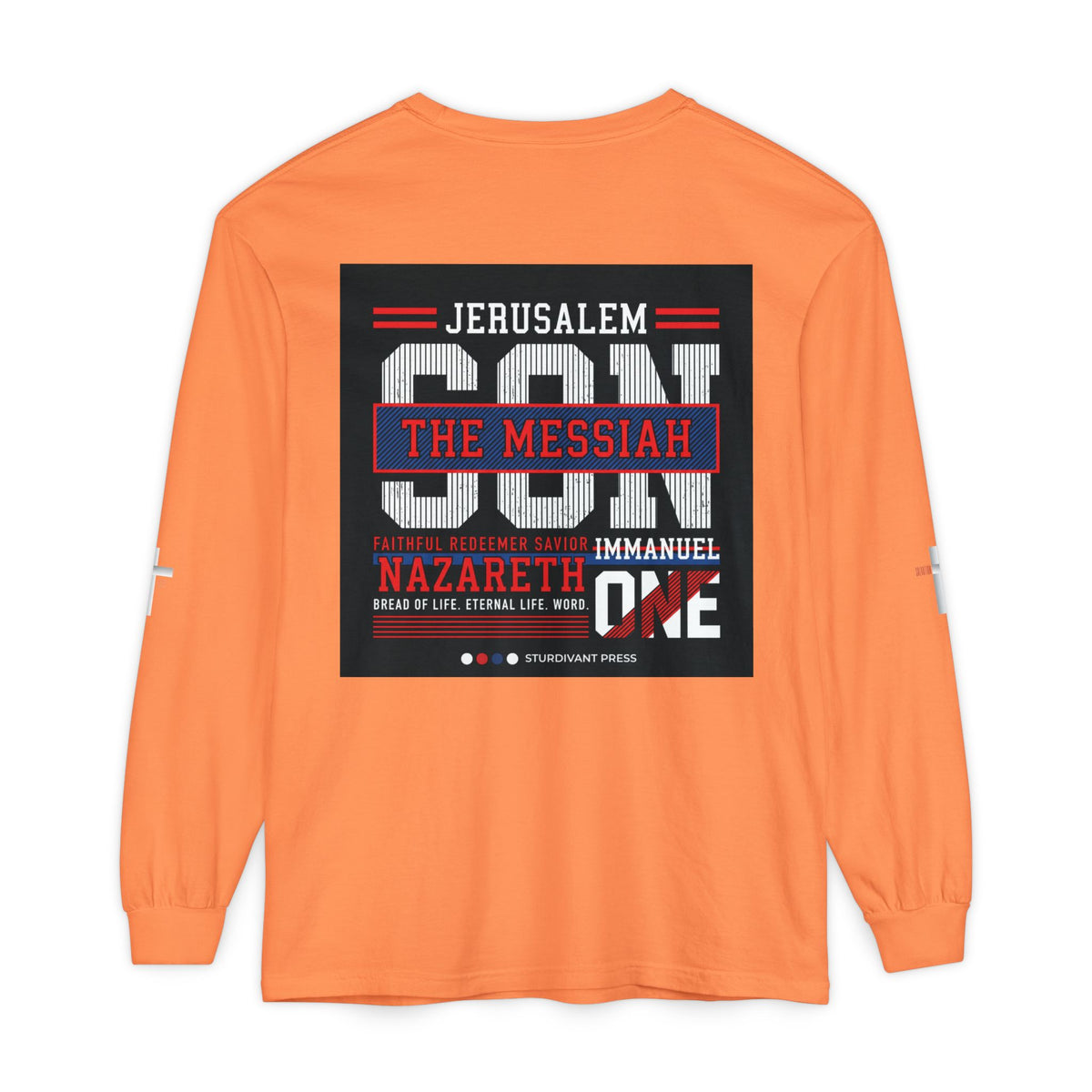 Christian Long Sleeve Tee — "The Messiah" Jerusalem Nazareth Design