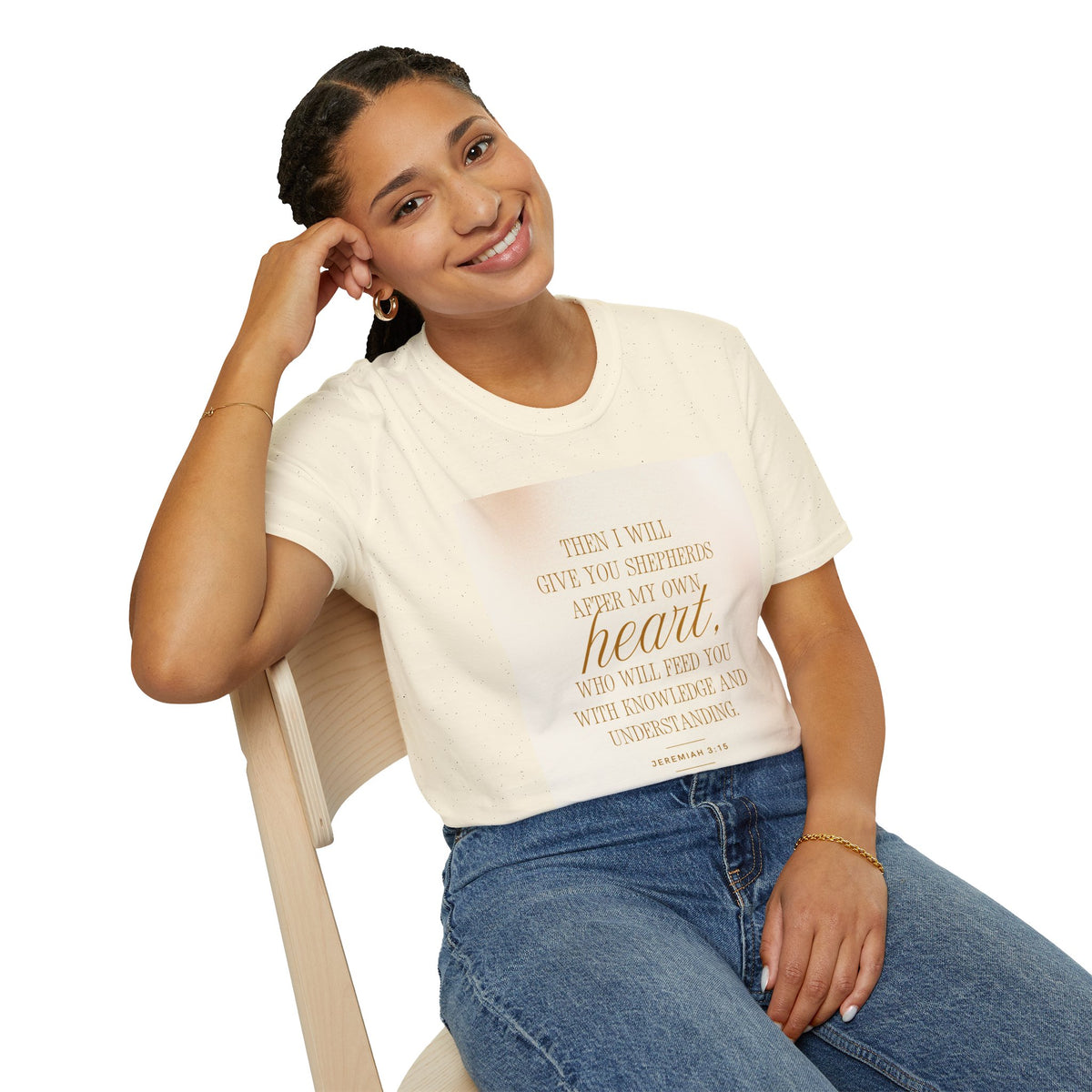 Christian Scripture T‑Shirt — “Then I Will Give You Shepherds After My Own Heart” Inspirational Tee