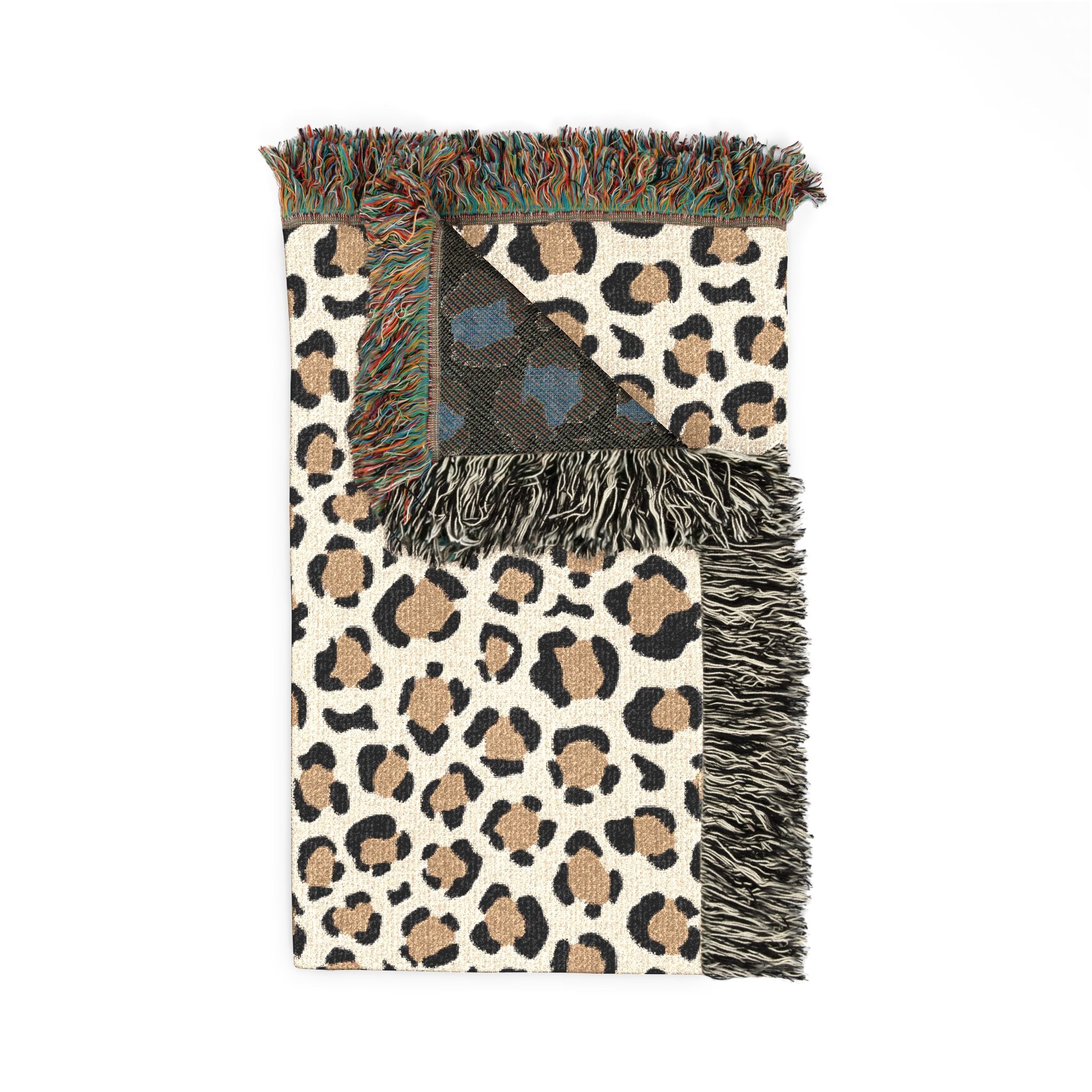 Leopard Print Woven Blanket – Cozy Animal Print Throw for Living Room & Bedroom