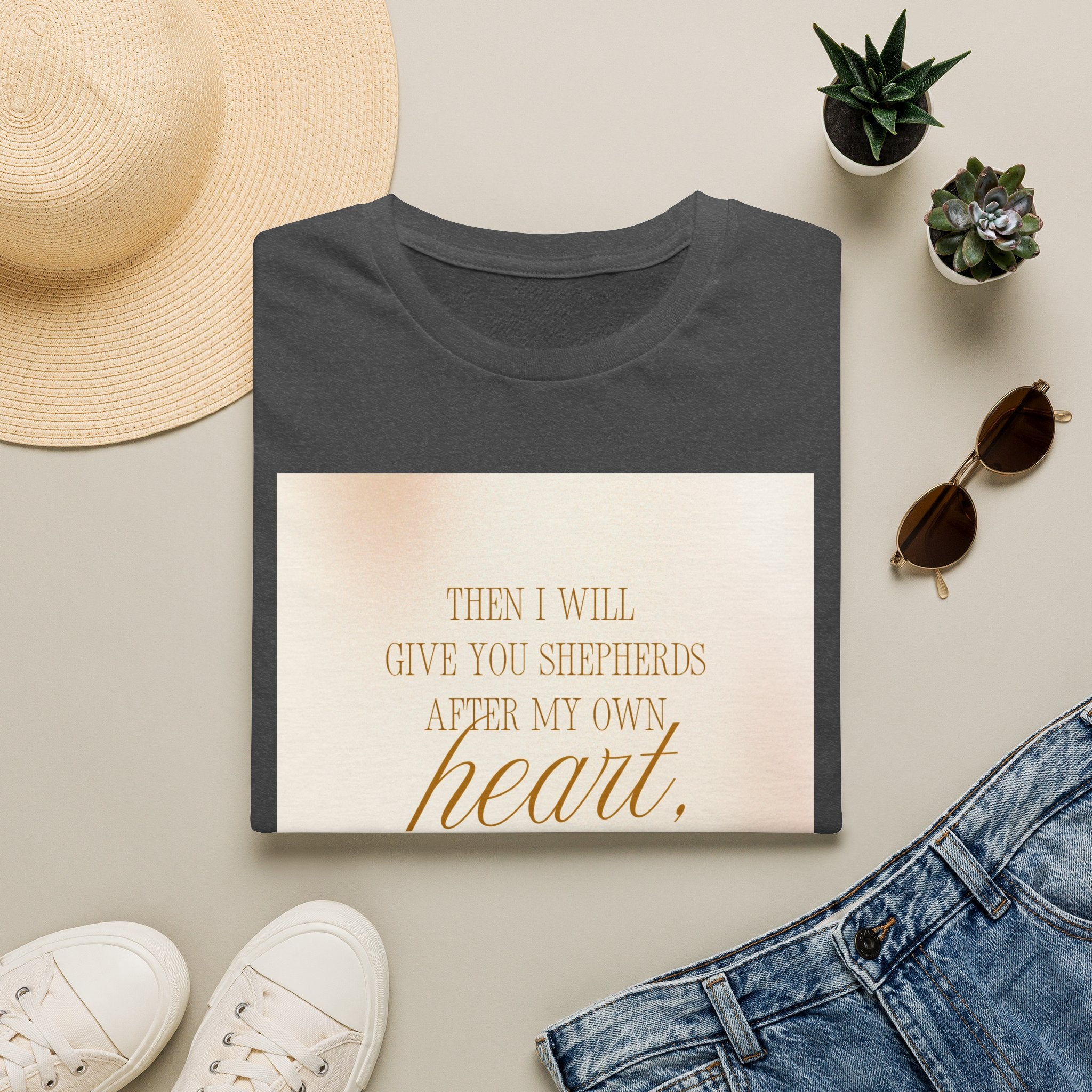 Christian Scripture T‑Shirt — “Then I Will Give You Shepherds After My Own Heart” Inspirational Tee