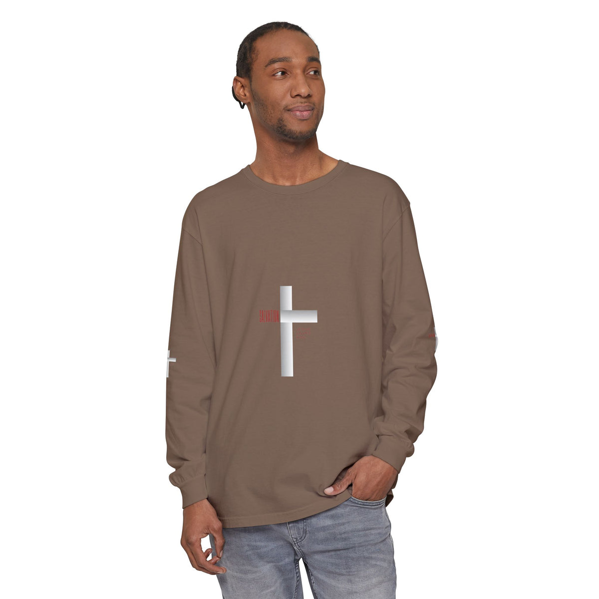 Christian Long Sleeve Tee — "The Messiah" Jerusalem Nazareth Design