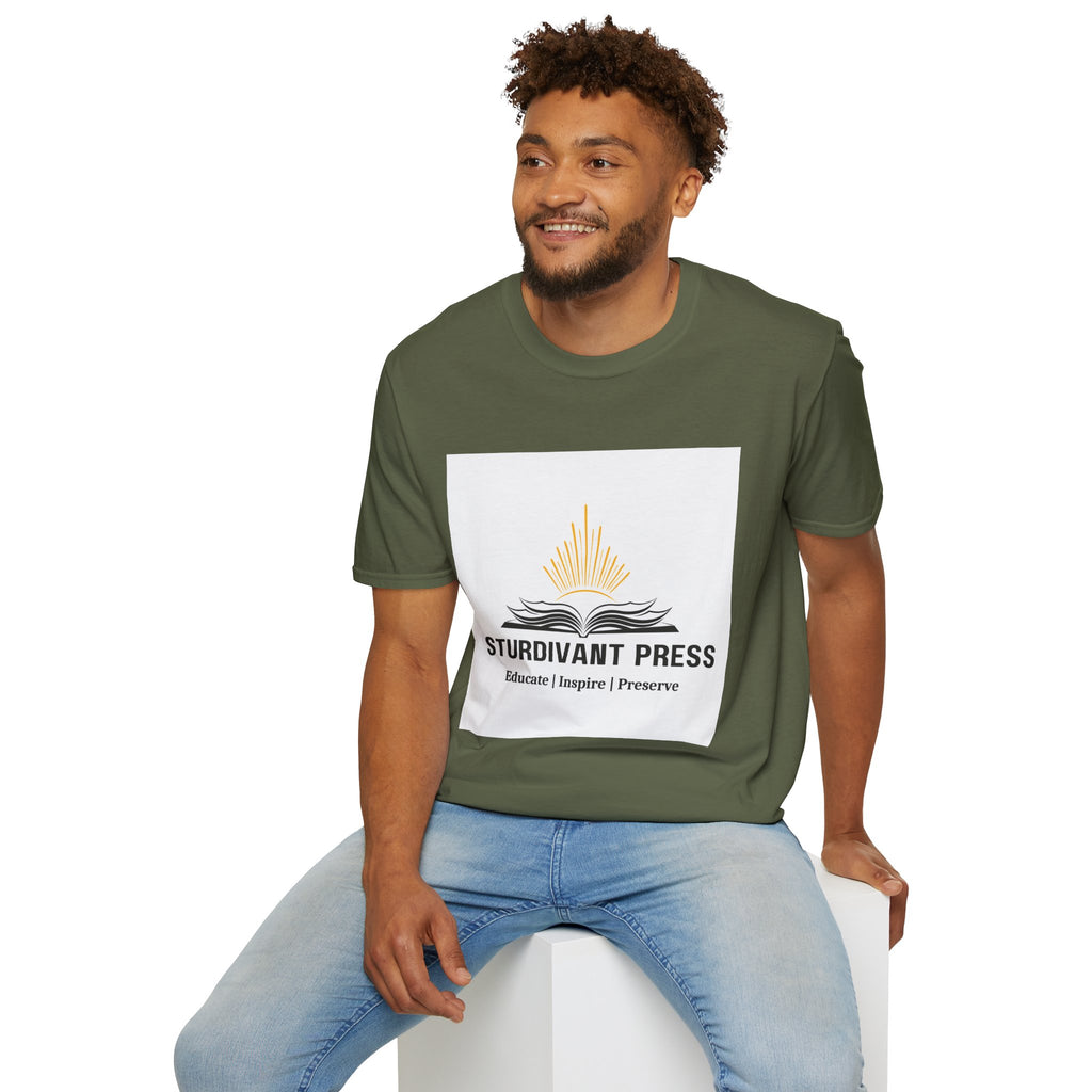 Minimal Lighthouse Logo T-Shirt — Coastal Nautical Graphic Tee