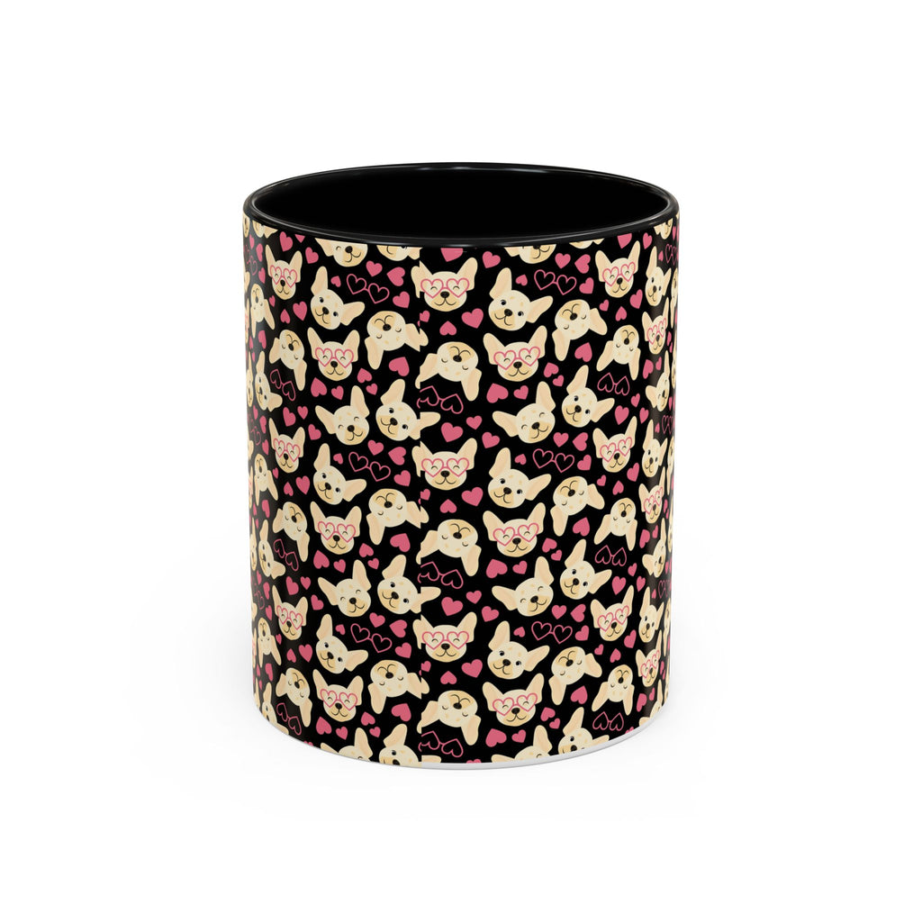 Cute Chihuahua Pattern Accent Coffee Mug — 11/15oz