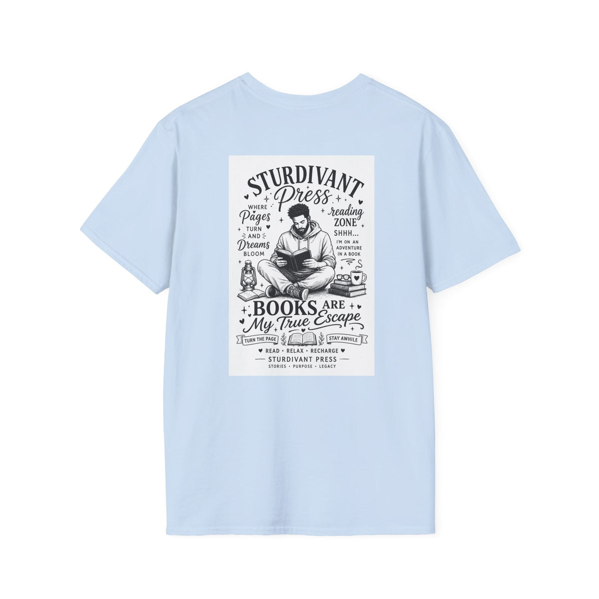 Minimal Lighthouse Logo T-Shirt — Coastal Nautical Graphic Tee