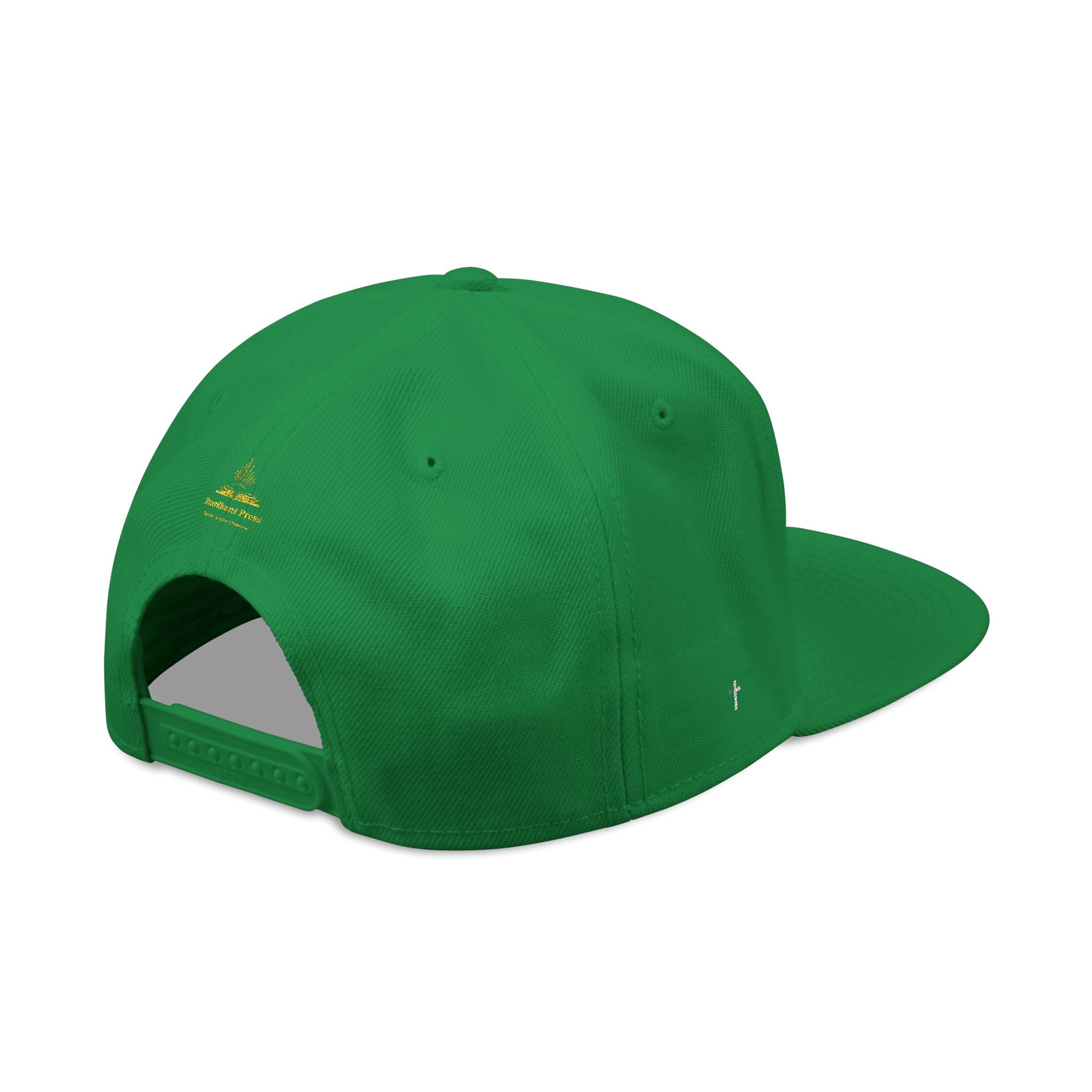 Embroidered 'Stoked' Snapback Hat — Black & Charcoal Skate Cap