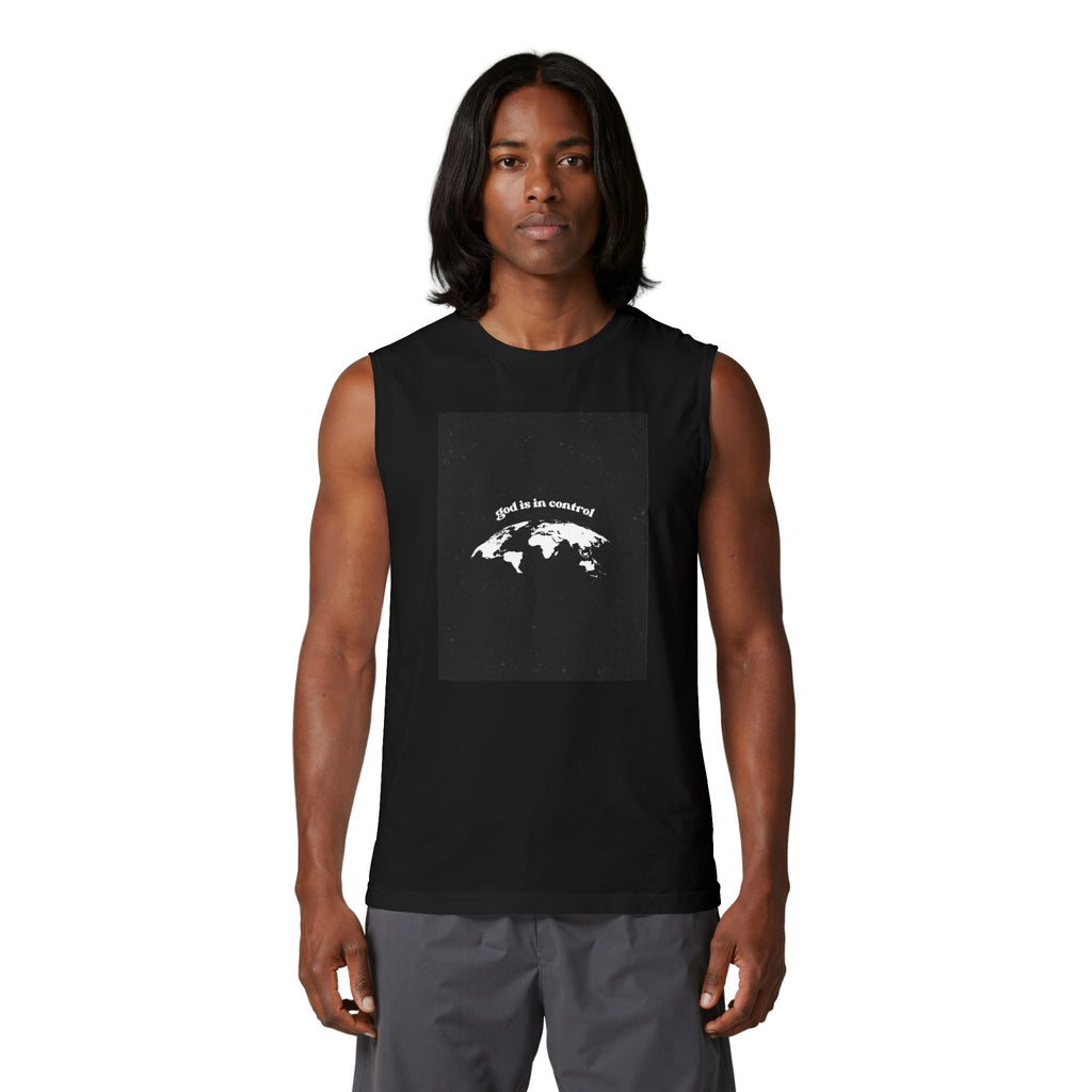 Muscle Tank — "Good News: Peace & Salvation" Graphic World Map Tee