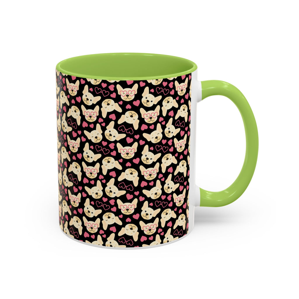 Cute Chihuahua Pattern Accent Coffee Mug — 11/15oz