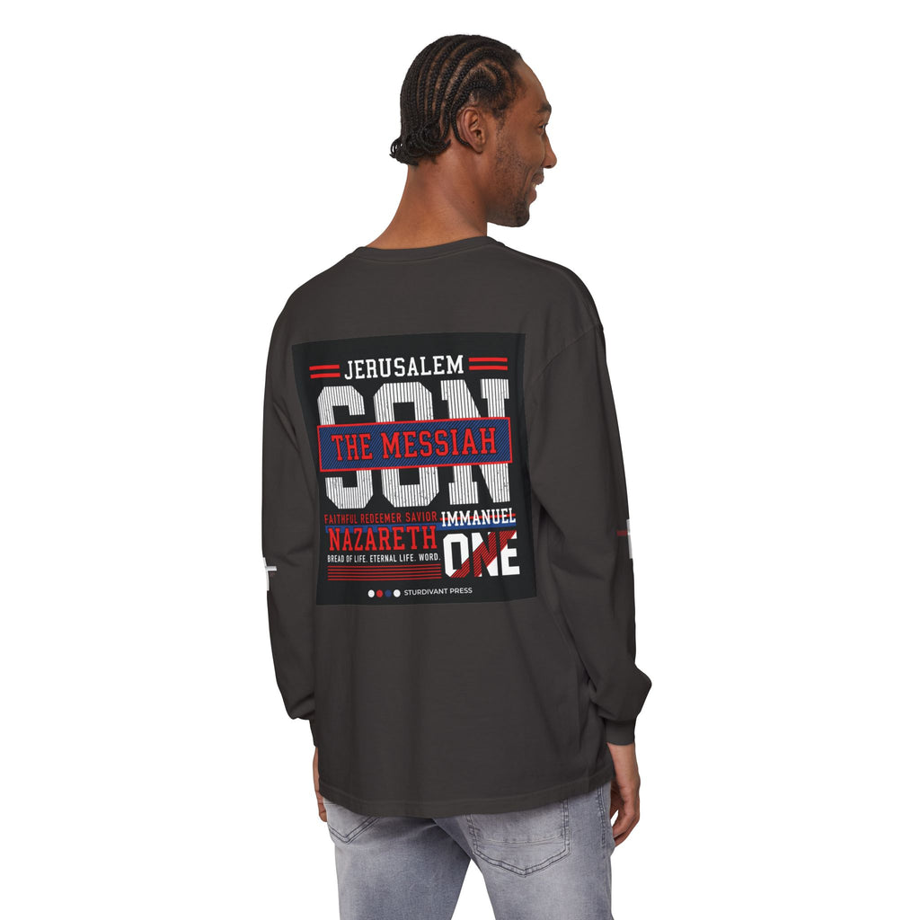 Christian Long Sleeve Tee — "The Messiah" Jerusalem Nazareth Design