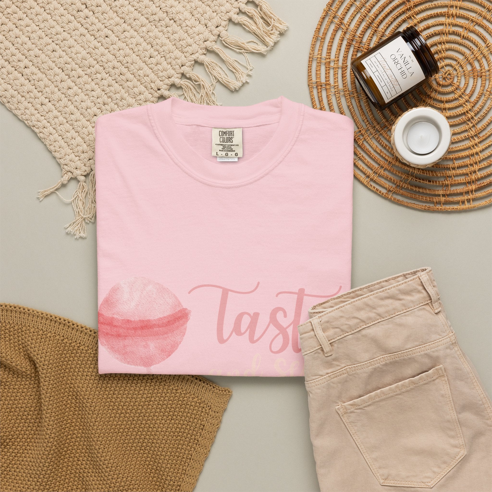 Christian Lollipop Tee — "Taste and See that the Lord is Good" Pink Faith T-Shirt