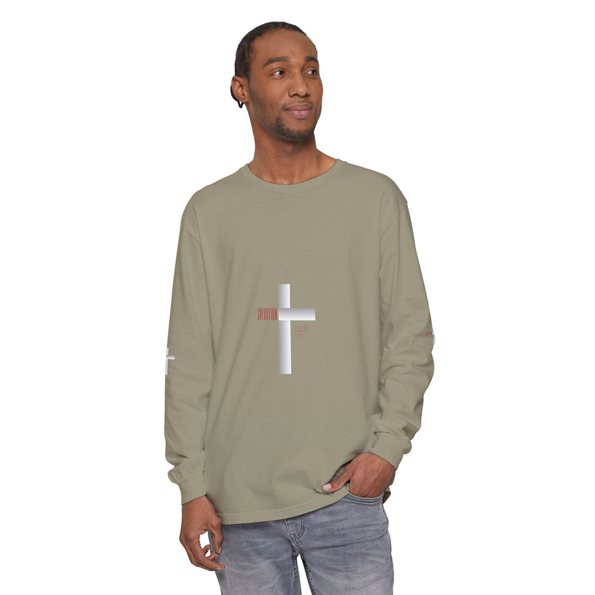 Christian Long Sleeve Tee — "The Messiah" Jerusalem Nazareth Design