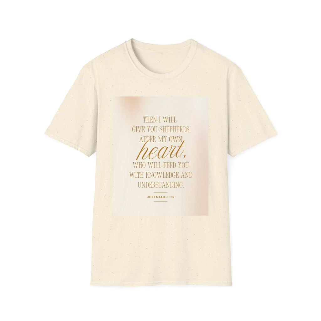 Christian Scripture T‑Shirt — “Then I Will Give You Shepherds After My Own Heart” Inspirational Tee