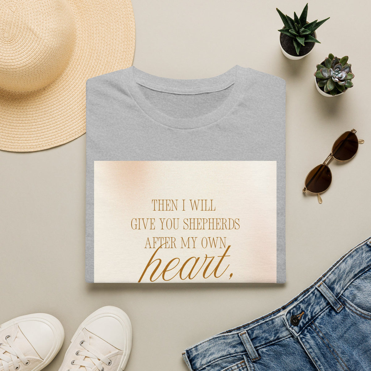 Christian Scripture T‑Shirt — “Then I Will Give You Shepherds After My Own Heart” Inspirational Tee