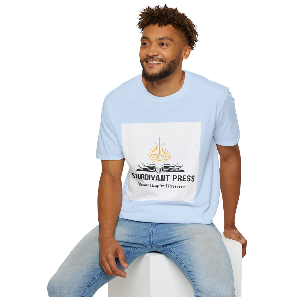 Minimal Lighthouse Logo T-Shirt — Coastal Nautical Graphic Tee