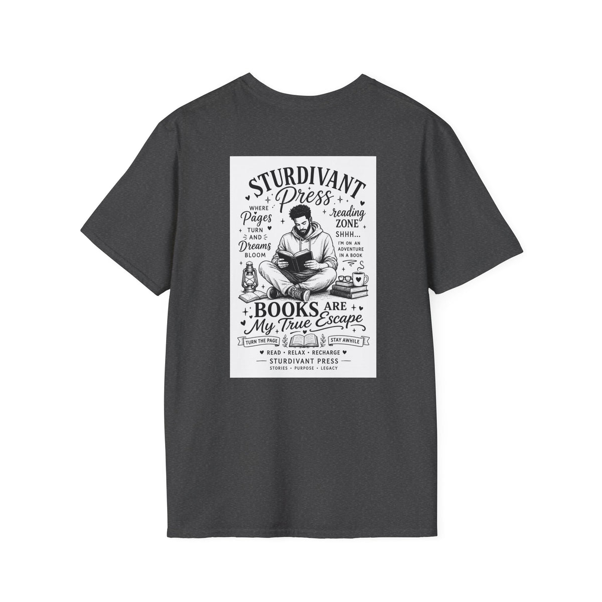 Minimal Lighthouse Logo T-Shirt — Coastal Nautical Graphic Tee