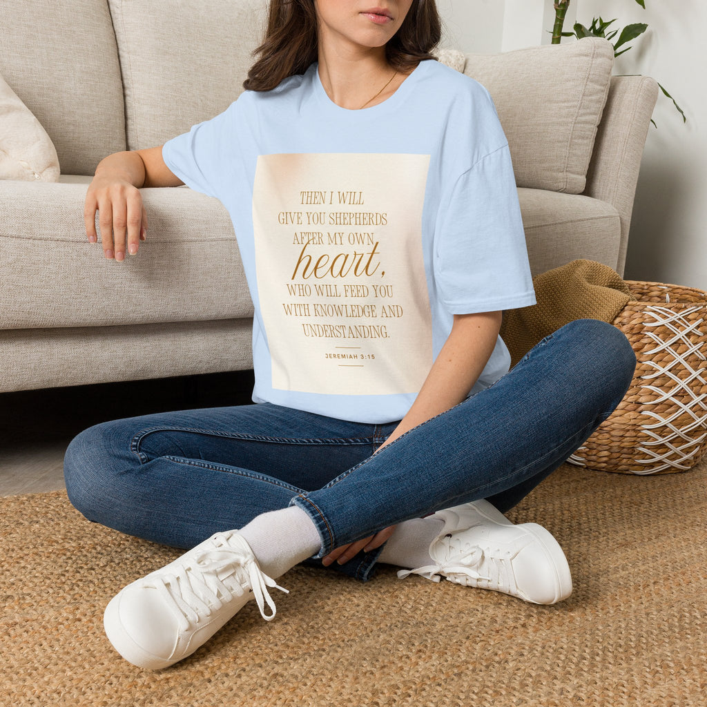 Christian Scripture T‑Shirt — “Then I Will Give You Shepherds After My Own Heart” Inspirational Tee