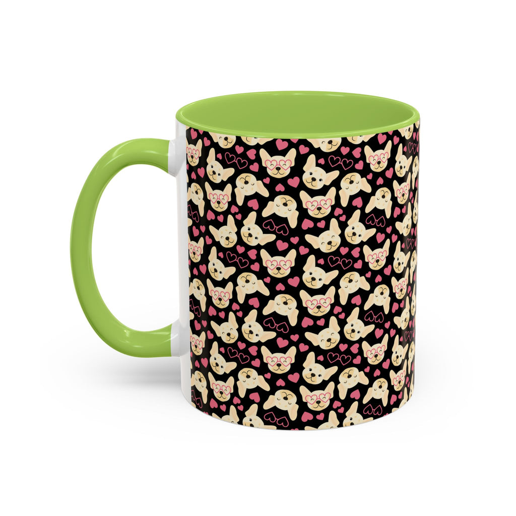Cute Chihuahua Pattern Accent Coffee Mug — 11/15oz