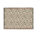 Leopard Print Woven Blanket – Cozy Animal Print Throw for Living Room & Bedroom