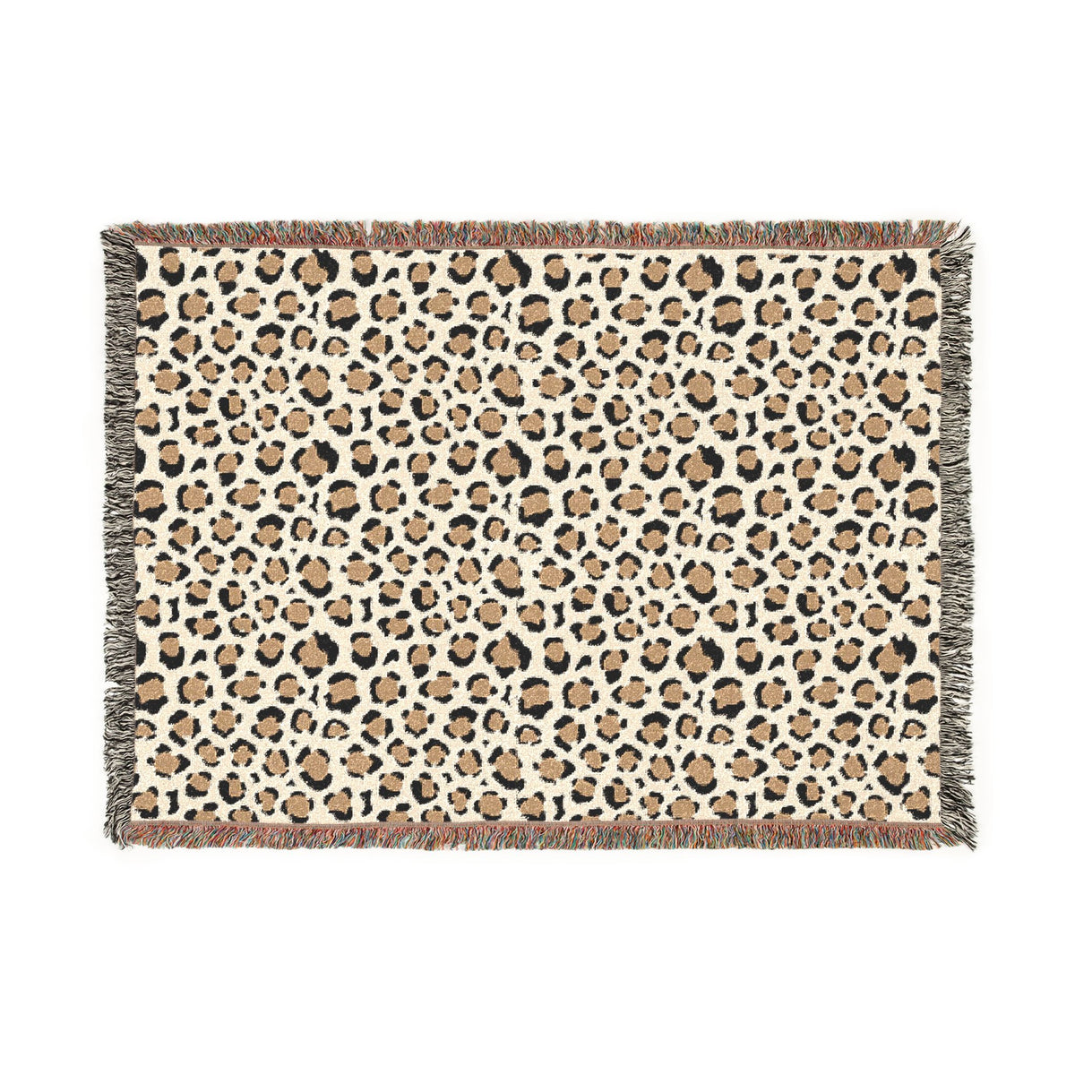Leopard Print Woven Blanket – Cozy Animal Print Throw for Living Room & Bedroom