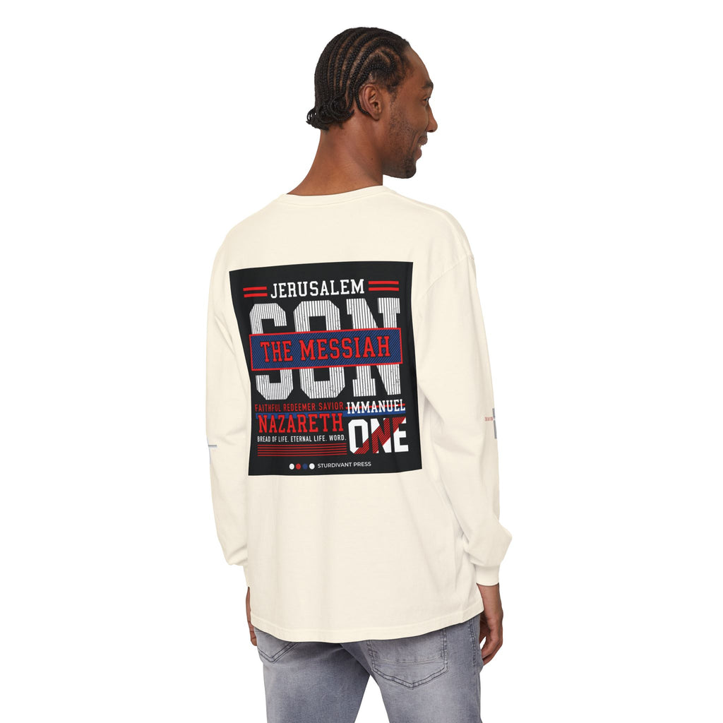 Christian Long Sleeve Tee — "The Messiah" Jerusalem Nazareth Design