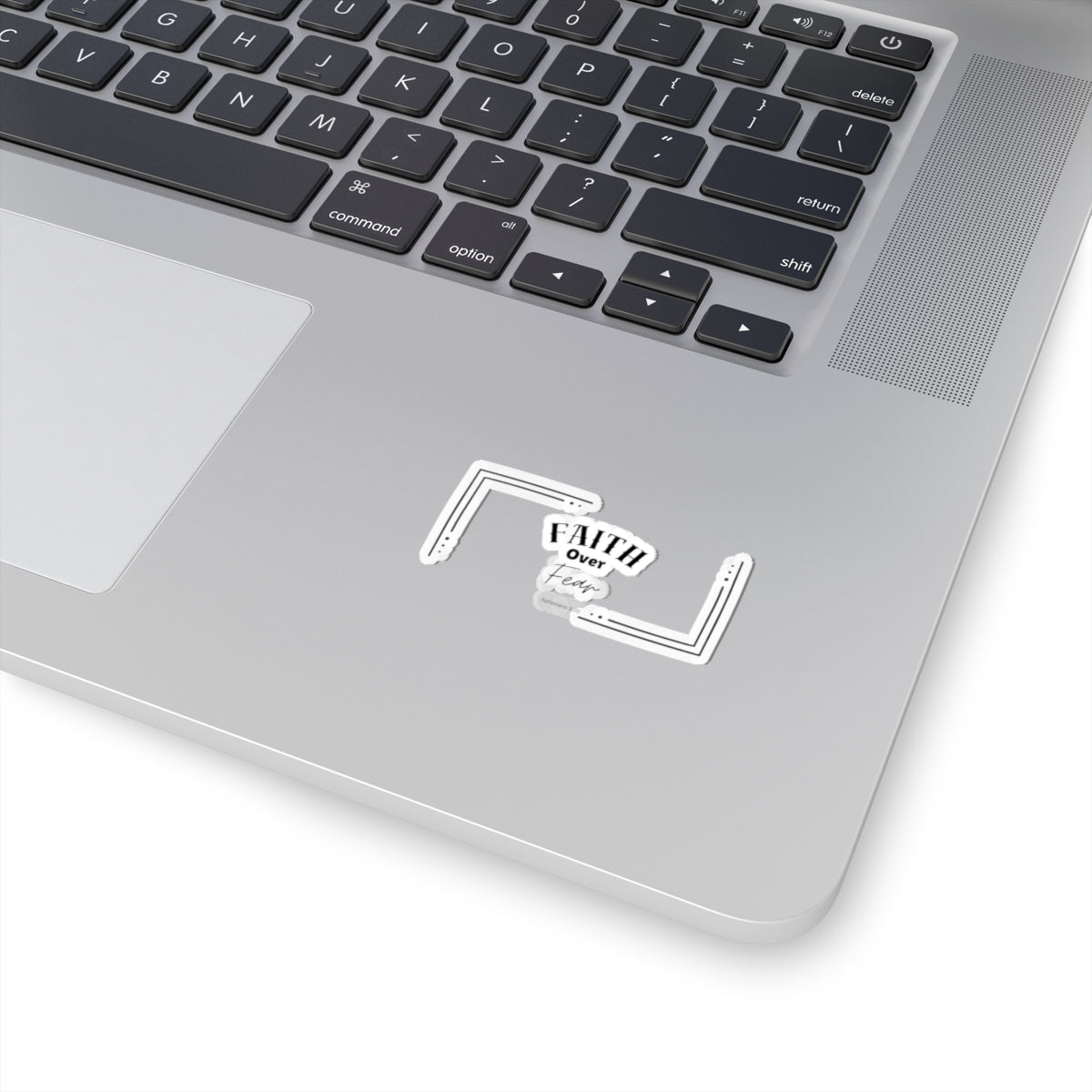Faith Over Fear Kiss-Cut Sticker — Inspirational Christian Laptop Decal (Ephesians 3:20)