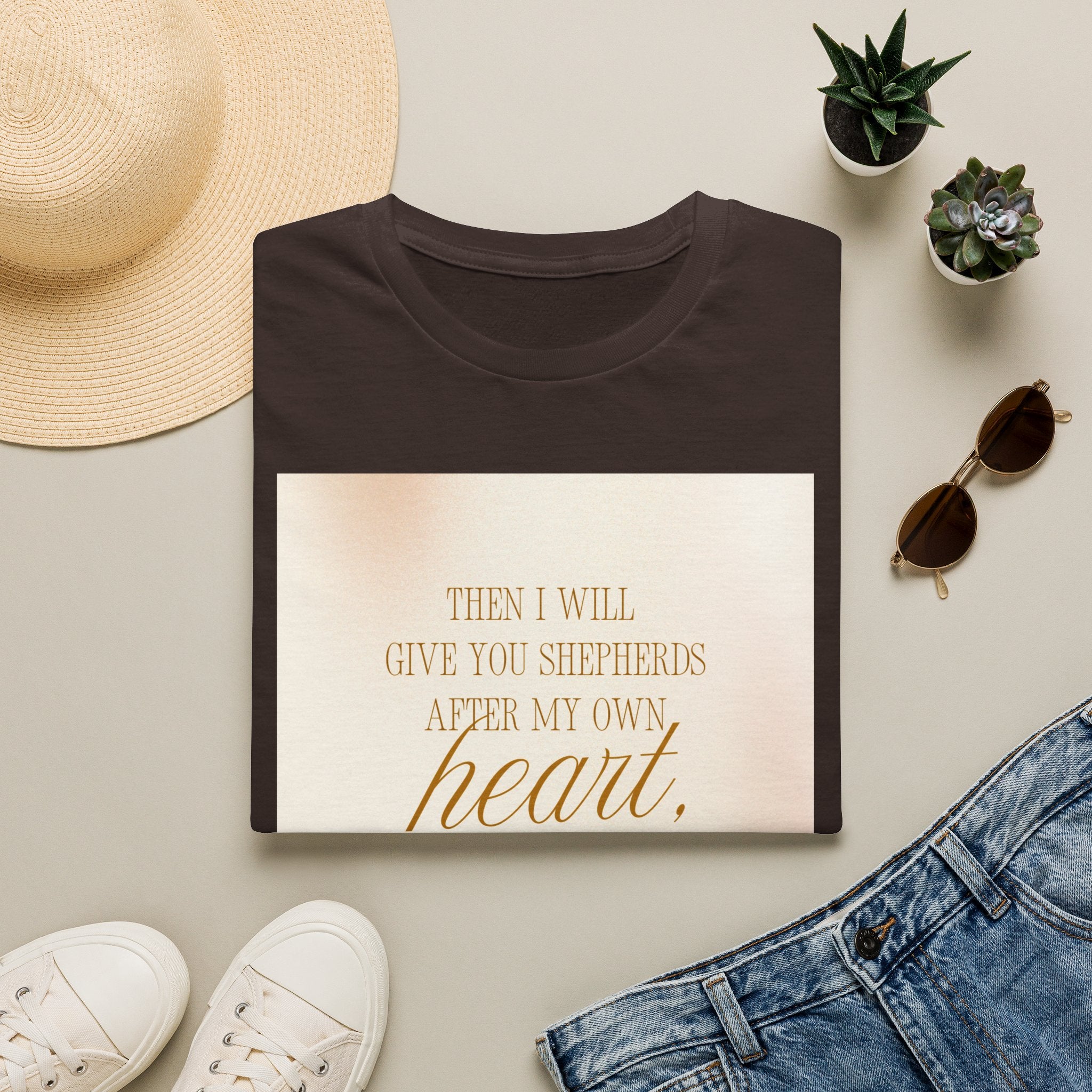 Christian Scripture T‑Shirt — “Then I Will Give You Shepherds After My Own Heart” Inspirational Tee