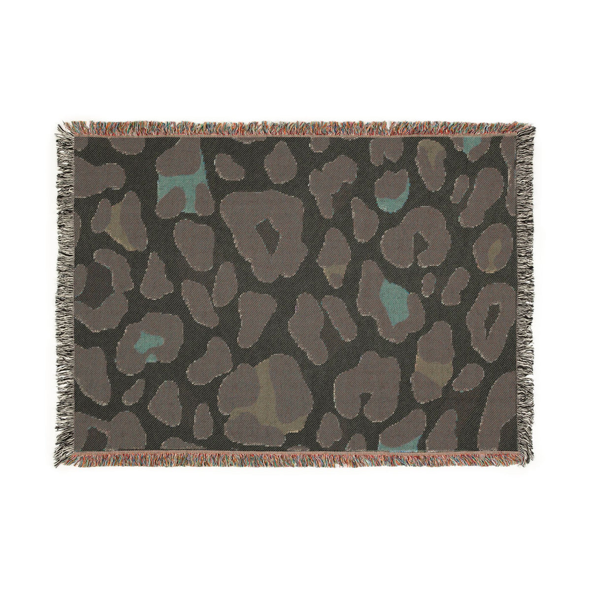 Leopard Print Woven Throw Blanket — Cozy Animal Print Home Decor