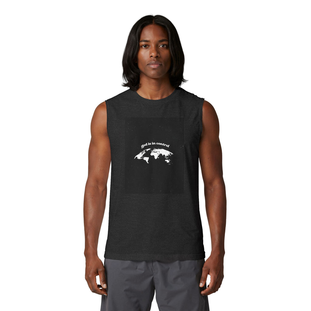 Muscle Tank — "Good News: Peace & Salvation" Graphic World Map Tee