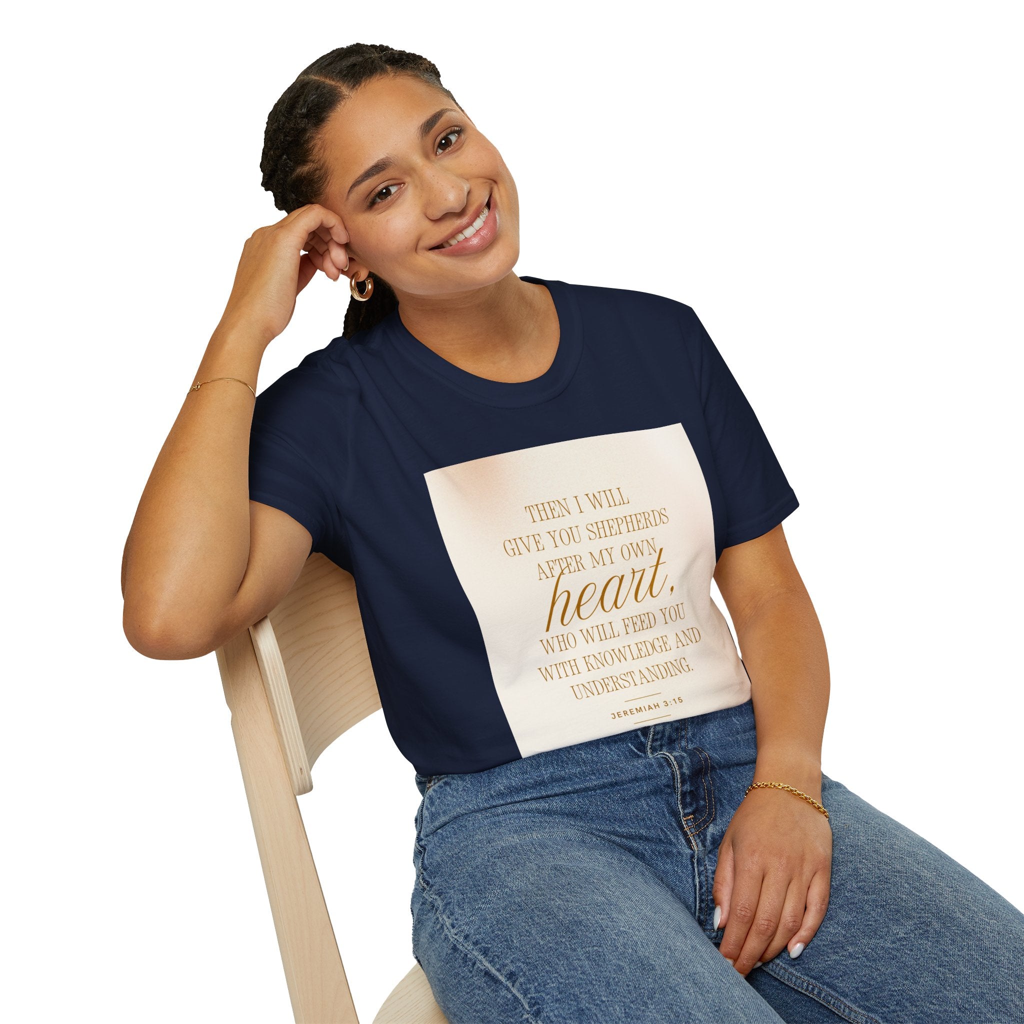 Christian Scripture T‑Shirt — “Then I Will Give You Shepherds After My Own Heart” Inspirational Tee