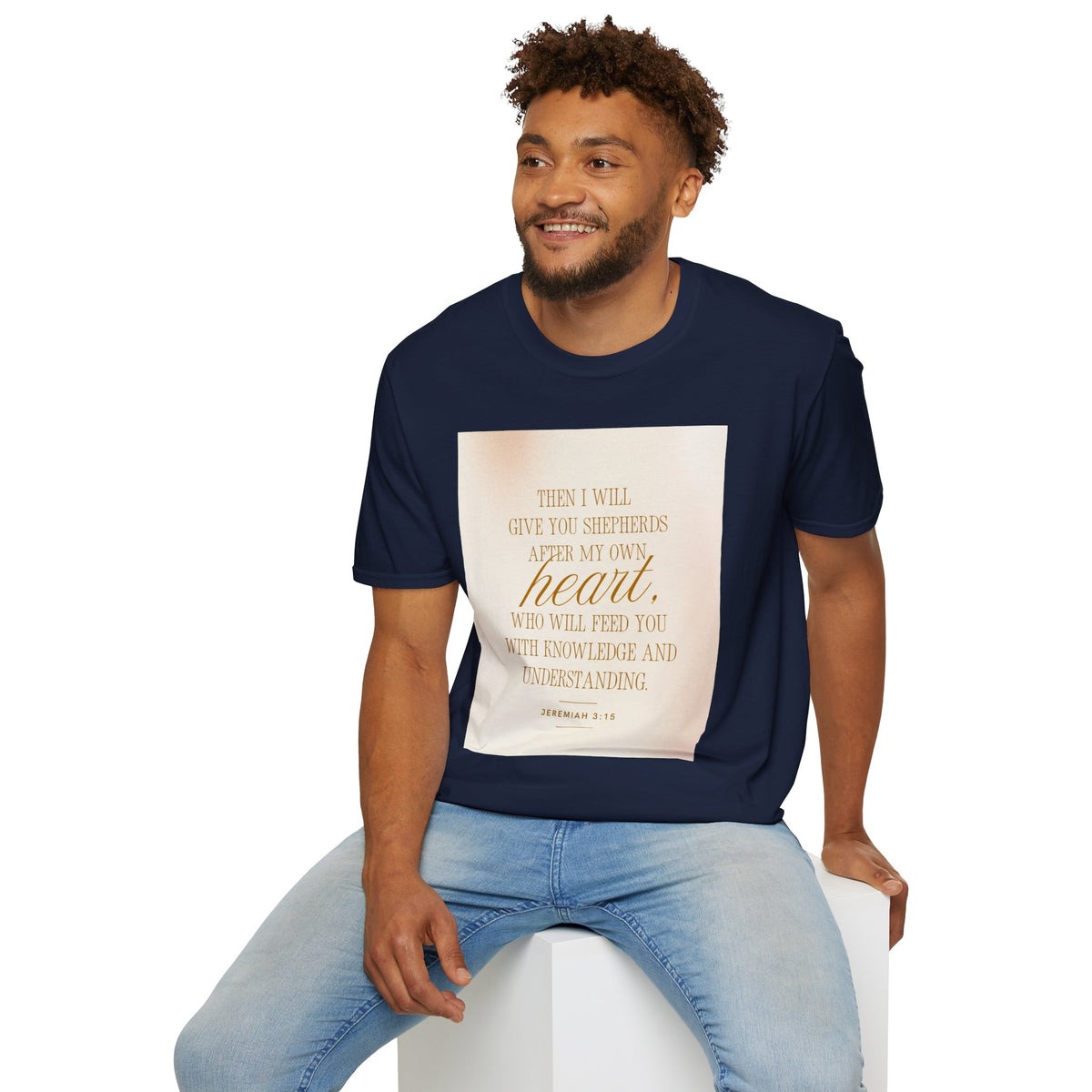 Christian Scripture T‑Shirt — “Then I Will Give You Shepherds After My Own Heart” Inspirational Tee