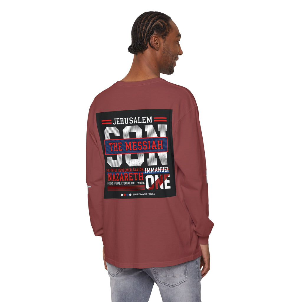 Christian Long Sleeve Tee — "The Messiah" Jerusalem Nazareth Design
