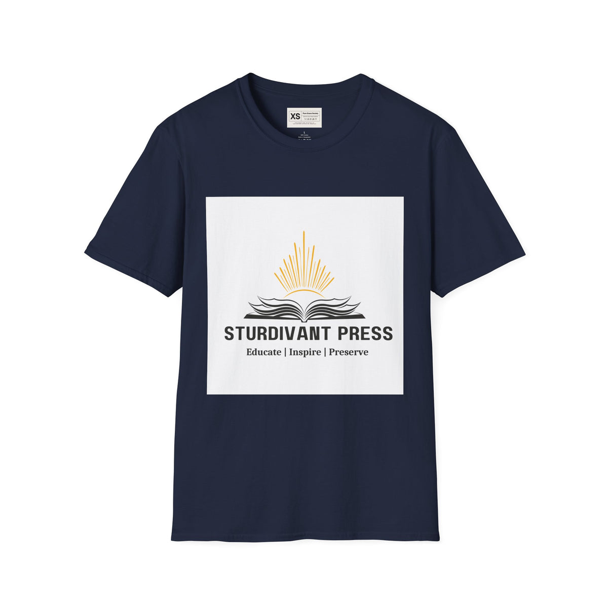 Minimal Lighthouse Logo T-Shirt — Coastal Nautical Graphic Tee