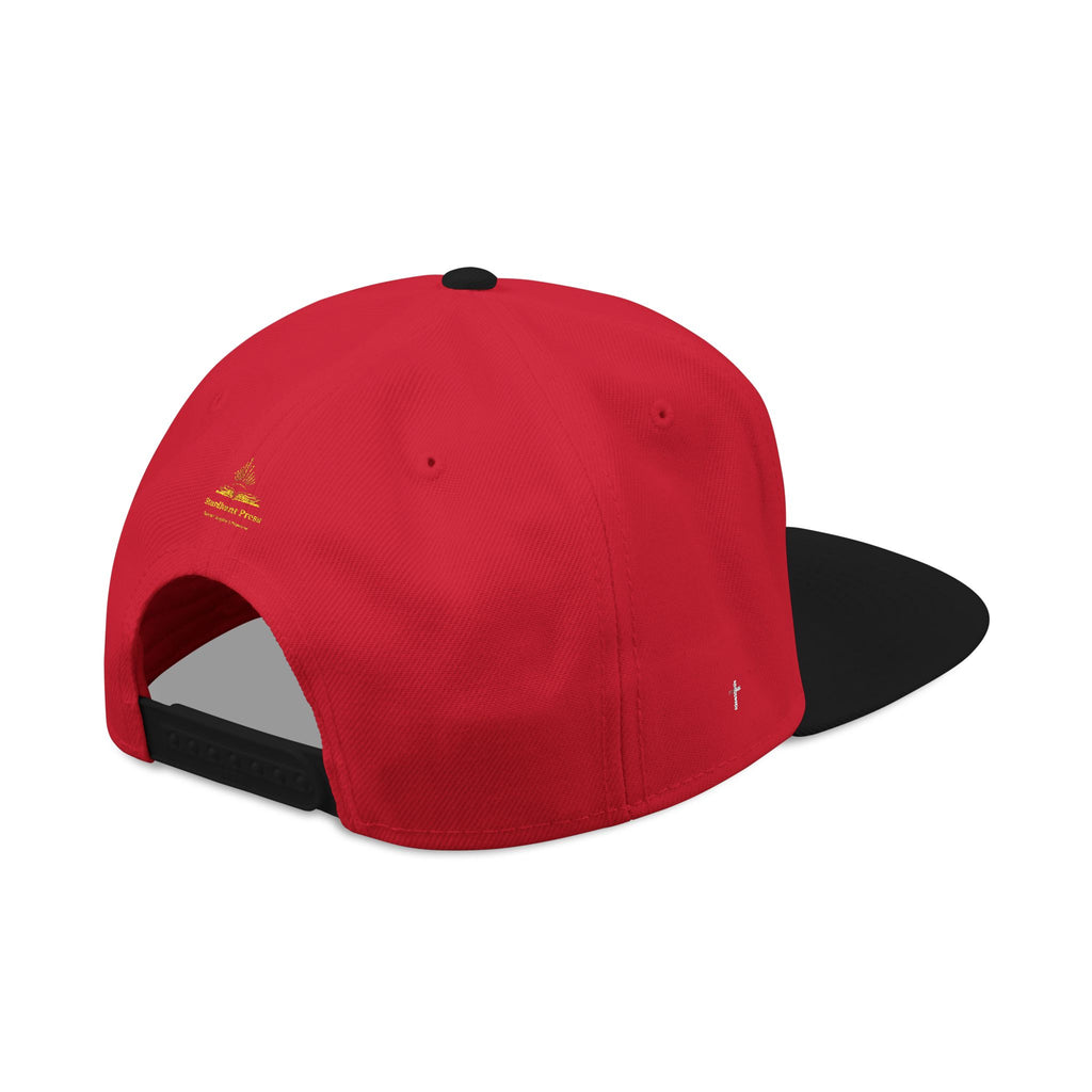 Embroidered 'Stoked' Snapback Hat — Black & Charcoal Skate Cap