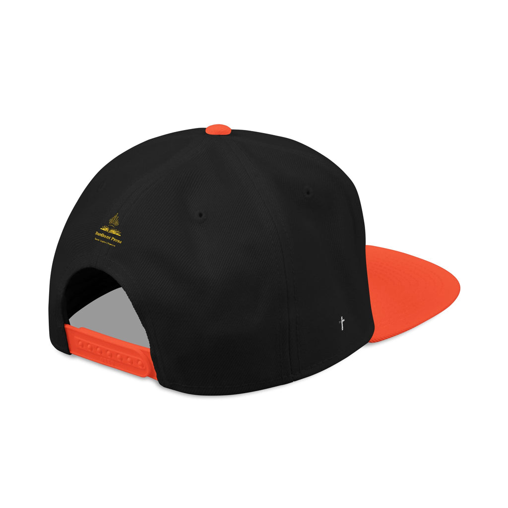 Embroidered 'Stoked' Snapback Hat — Black & Charcoal Skate Cap