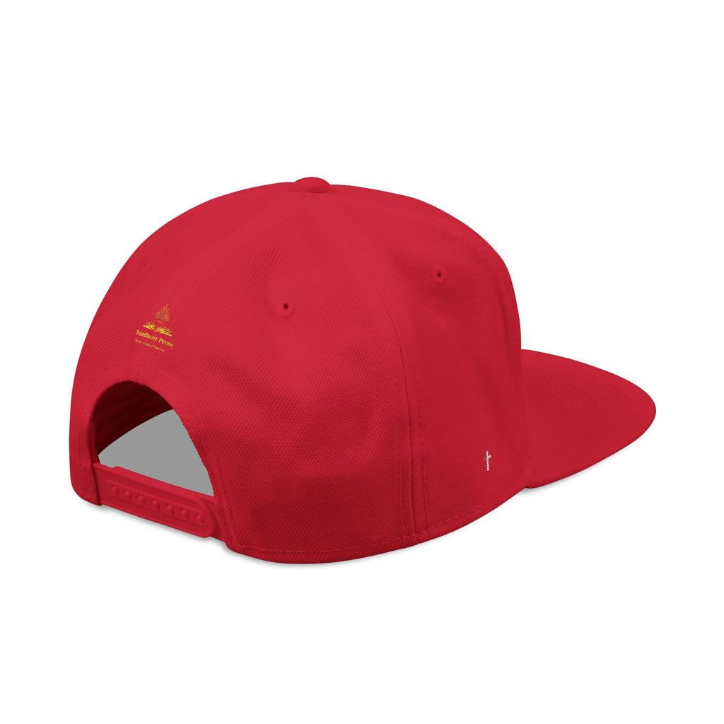 Embroidered 'Stoked' Snapback Hat — Black & Charcoal Skate Cap