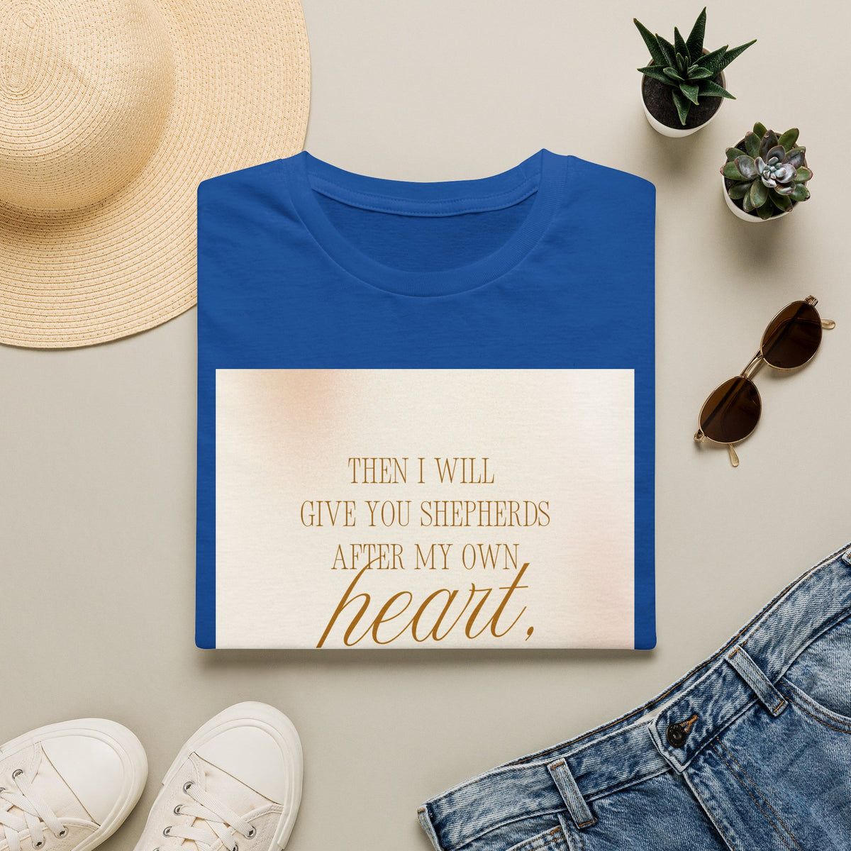 Christian Scripture T‑Shirt — “Then I Will Give You Shepherds After My Own Heart” Inspirational Tee