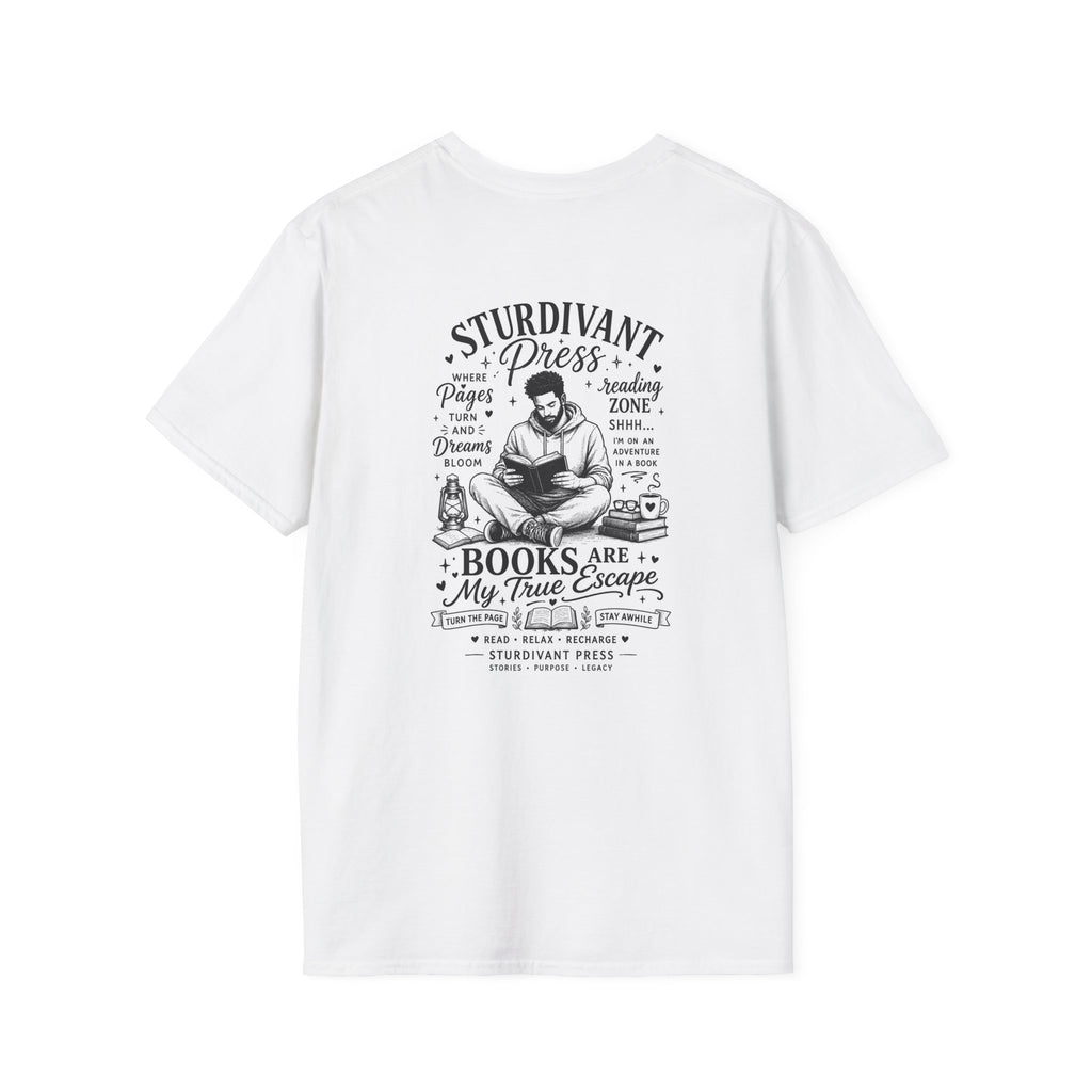 Minimal Lighthouse Logo T-Shirt — Coastal Nautical Graphic Tee