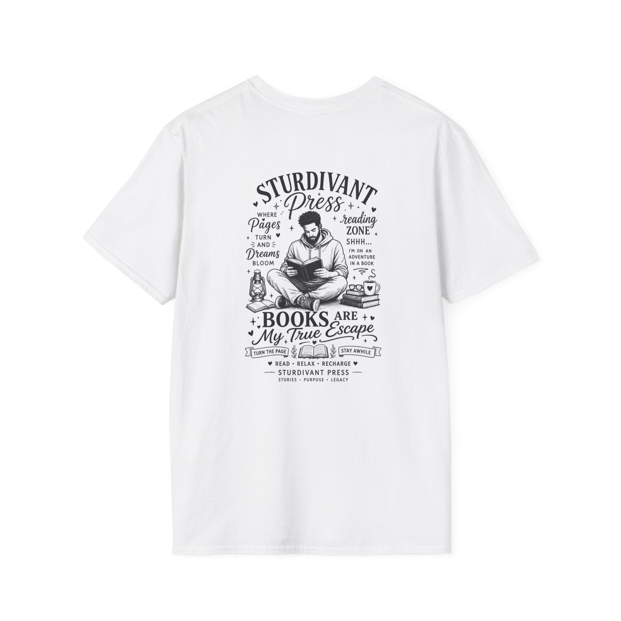 Minimal Lighthouse Logo T-Shirt — Coastal Nautical Graphic Tee