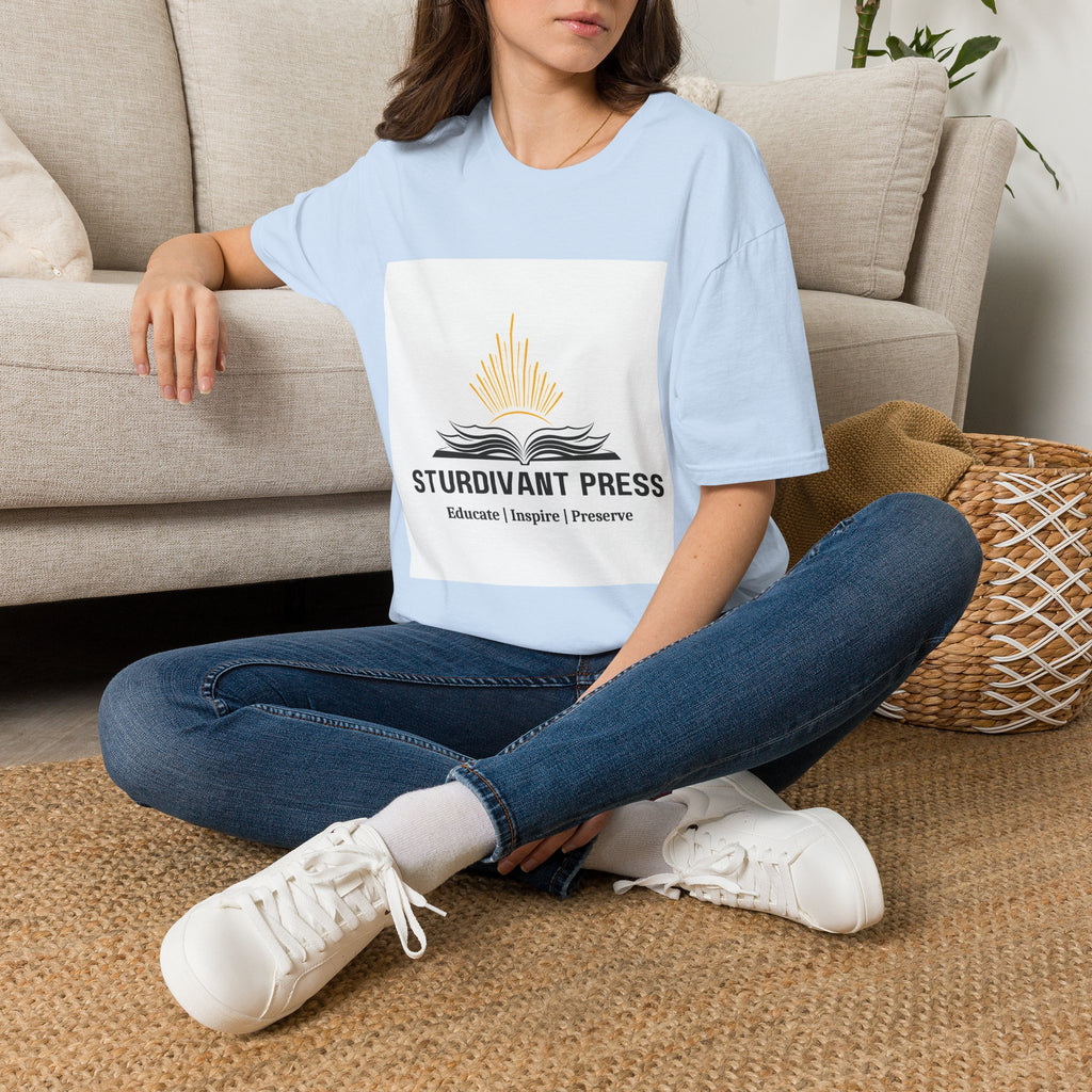Minimal Lighthouse Logo T-Shirt — Coastal Nautical Graphic Tee