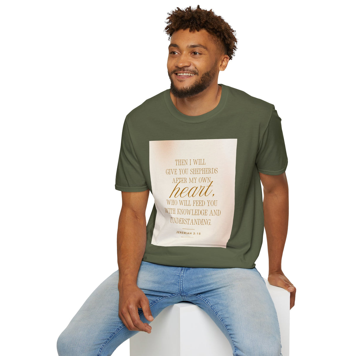 Christian Scripture T‑Shirt — “Then I Will Give You Shepherds After My Own Heart” Inspirational Tee